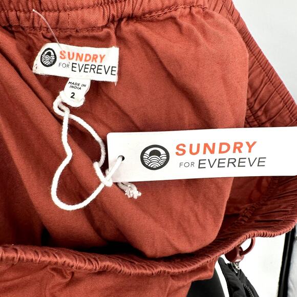 SUNDRY x Evereve NWT Sunday Skirt in Brick // 2 - Picture 8 of 8